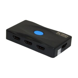 سوئیچ HDMI سه پورت به همراه پاور، IR و ریموت کنترل کی نت مدل K-SWHD2003