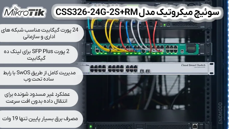 سوئیچ میکروتیک مدل CSS326-24G-2S+RM 1 محصولات خرید و قیمت سوئیچ میکروتیک مدل CSS326-24G-2S+RM