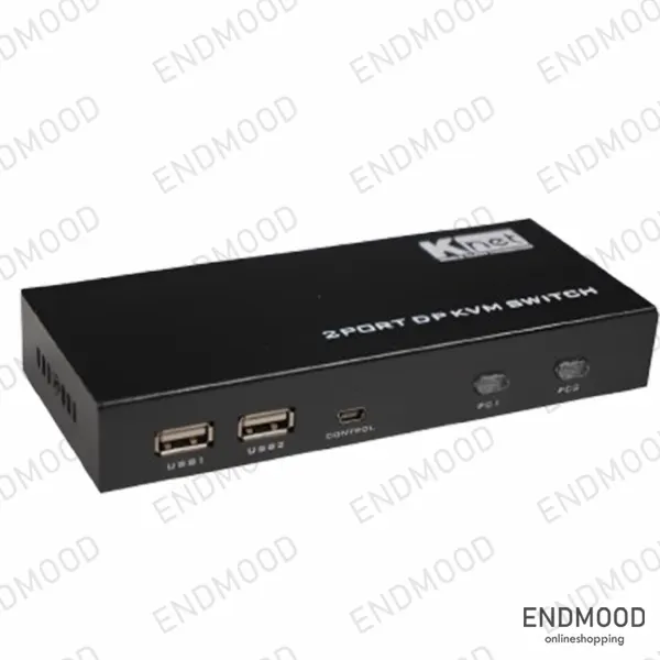 KVM سوئیچ 2 پورت DisplayPort اتوماتیک کی نت