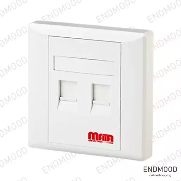 قاب پریز روکار شبکه 86x86 دو پورت