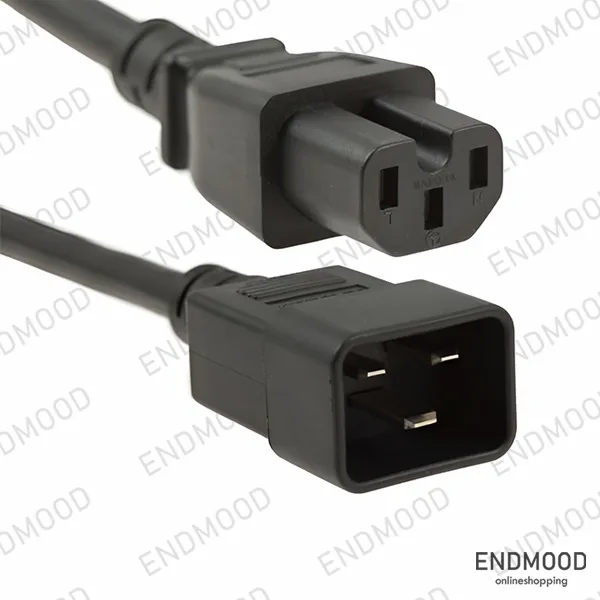 خرید و قیمت کابل برق بک تو بک (3x1.5 mm) بافو مدل C20-C15 طول 3 متر