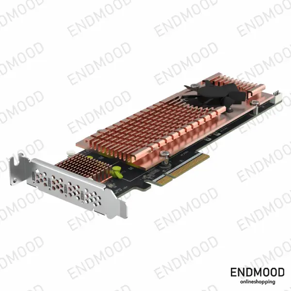 کارت توسعه چهارگانه M.2 PCIe SSD کیونپ مدل QM2-4P-384