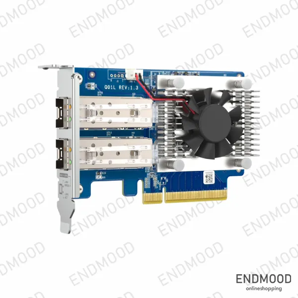 کارت شبکه PCIe دو پورته ۱۰ گیگابیت SFP+ کیونپ مدل QXG‑10G2SF‑NXE (جدید)