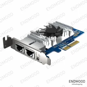 کارت شبکه PCIe دو پورته ۱۰ گیگابیت RJ45 کیونپ مدل QXG‑10G2T‑X710