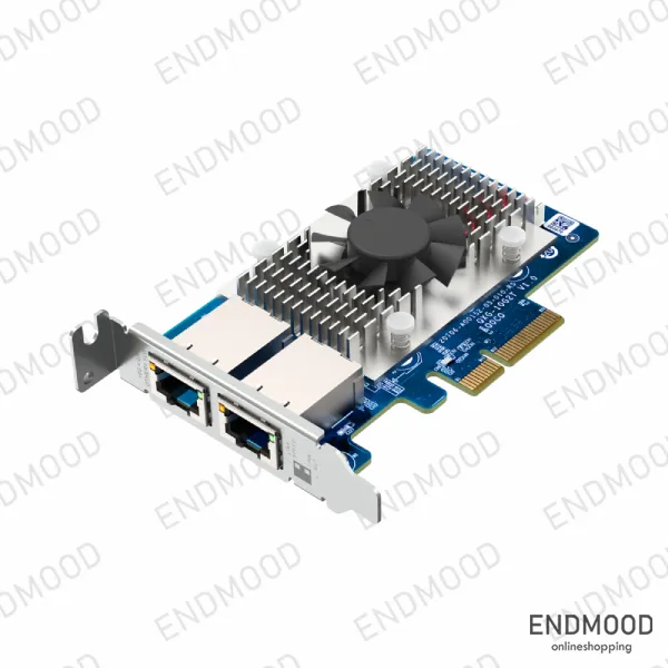 کارت شبکه PCIe دو پورته ۱۰ گیگابیت RJ45 کیونپ مدل QXG‑10G2T