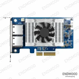 کارت شبکه PCIe دو پورته ۱۰ گیگابیت RJ45 کیونپ مدل QXG‑10G2T‑X710