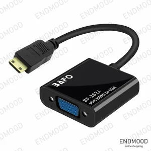 خرید تبدیل Mini HDMI به VGA بافو مدل BF-2621