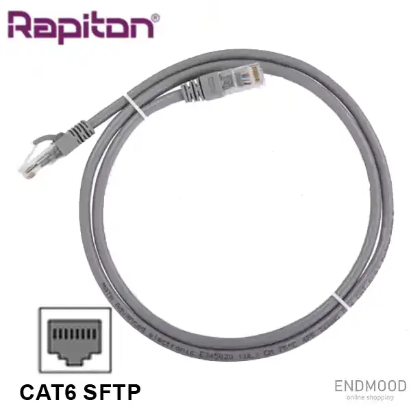پچکورد یک متری رپیتون Rapiton CAT6 S/FTP روکش LSZH