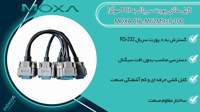 کابل مالتی پورت سریال به PCI موگزا MOXA CBL-M62M9x8-100 1 محصولات کابل مالتی پورت سریال به PCI موگزا MOXA CBL-M62M9×8-100