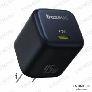 شارژر دیواری 1 پورت 45 وات بیسوس مدل PicoGo GaN Fast Charger