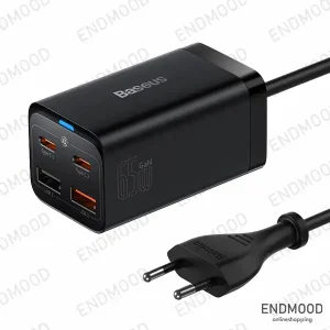 شارژر رومیزی 4 پورت 65 وات بیسوس مدل GaN3 Pro 4 Ports