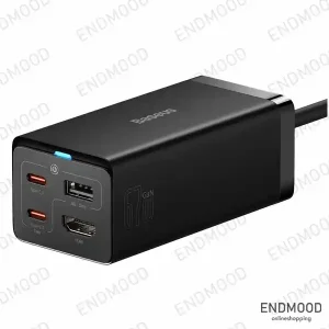 شارژر رومیزی 67 وات بیسوس مدل GaN5 Pro Desktop 1U+2C+HDMI